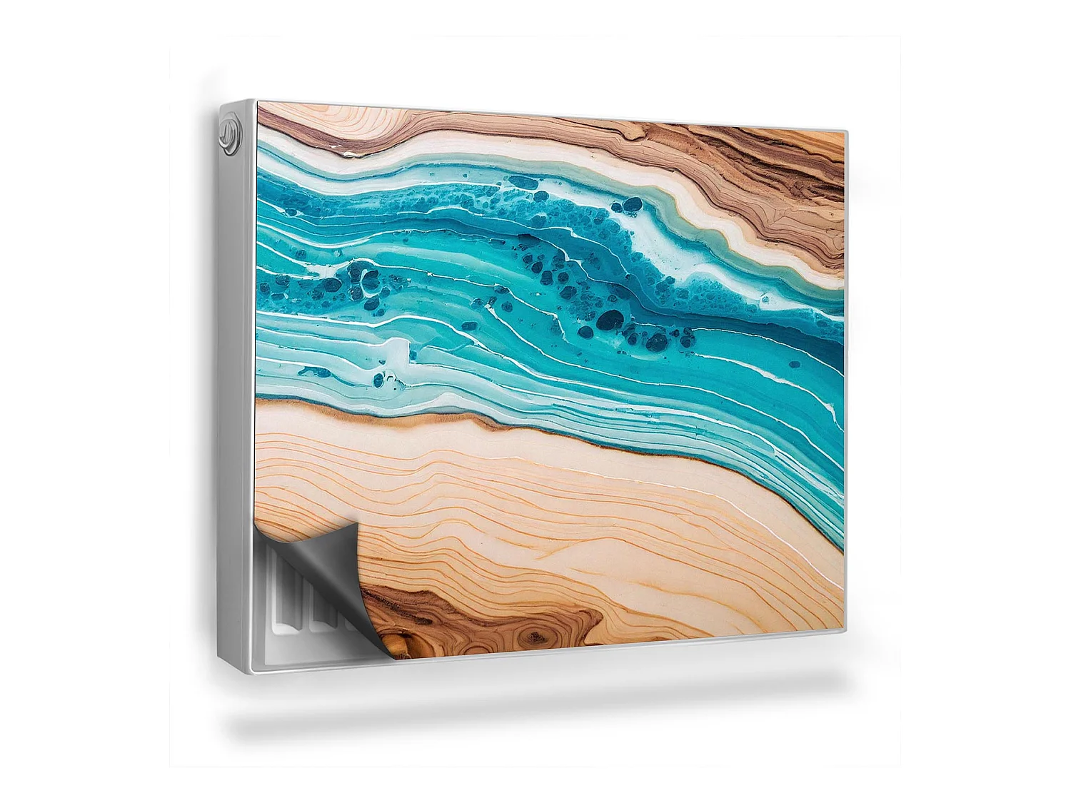 Tapis magnétique pour radiateur - Résine bleue - 80x60 cm