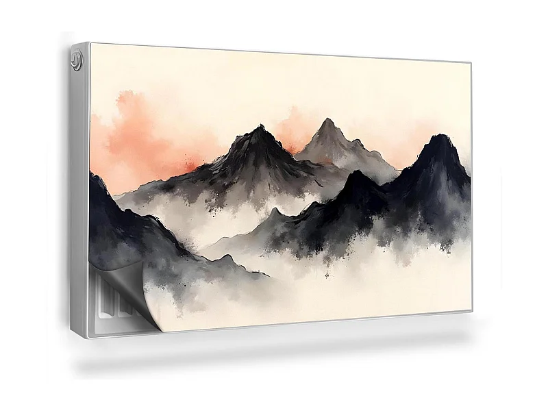 Magnetische mat voor radiator - Japanse rotsen - 100x60 cm