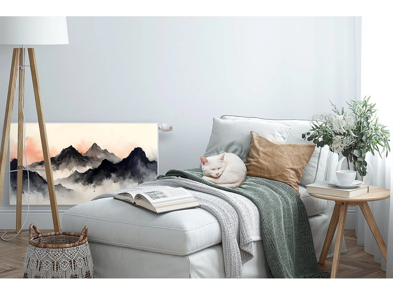 Tapis magnétique pour radiateur - Roches japonaises - 100x60 cm