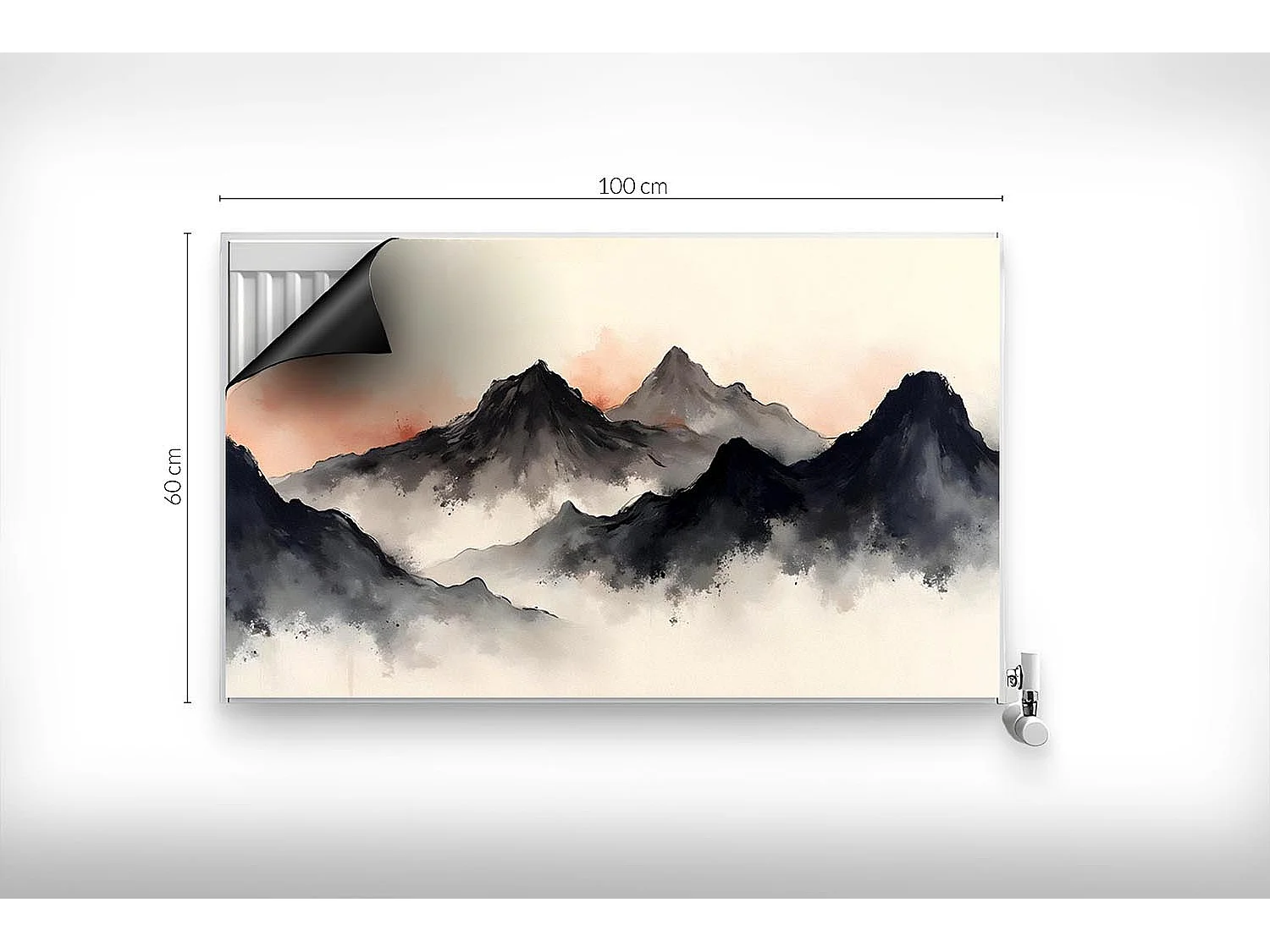 Tapis magnétique pour radiateur - Roches japonaises - 100x60 cm