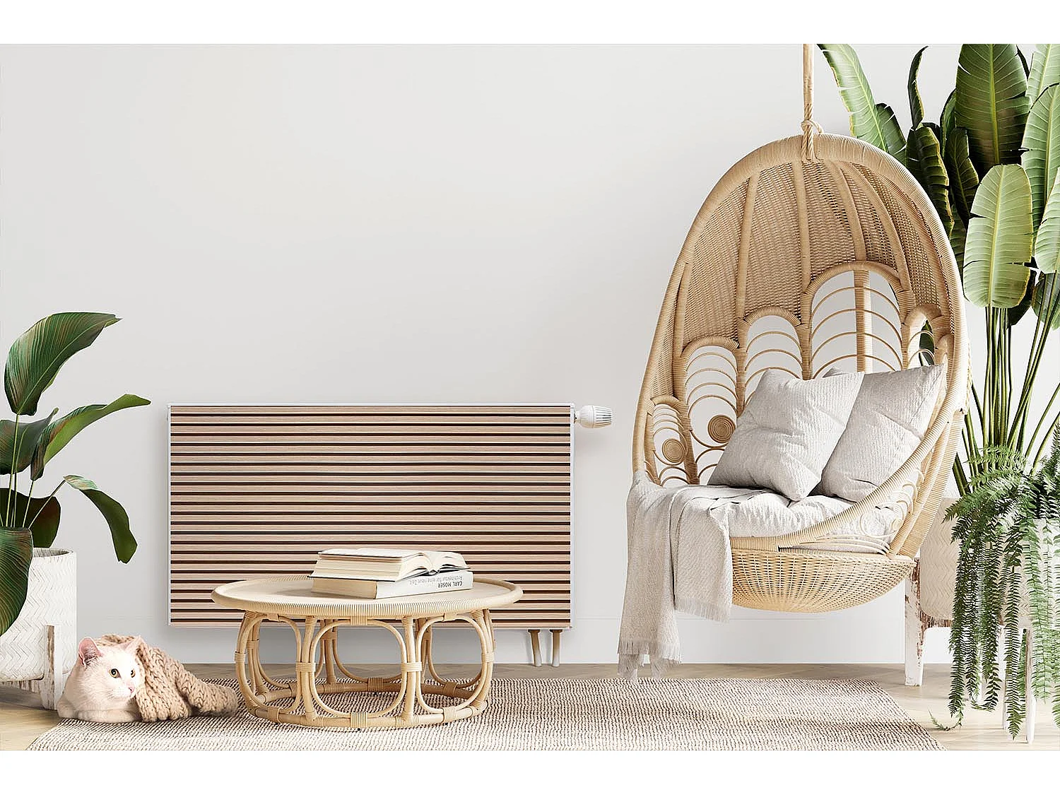 Tapis magnétique pour radiateur - Lattes de niveau - 100x60 cm