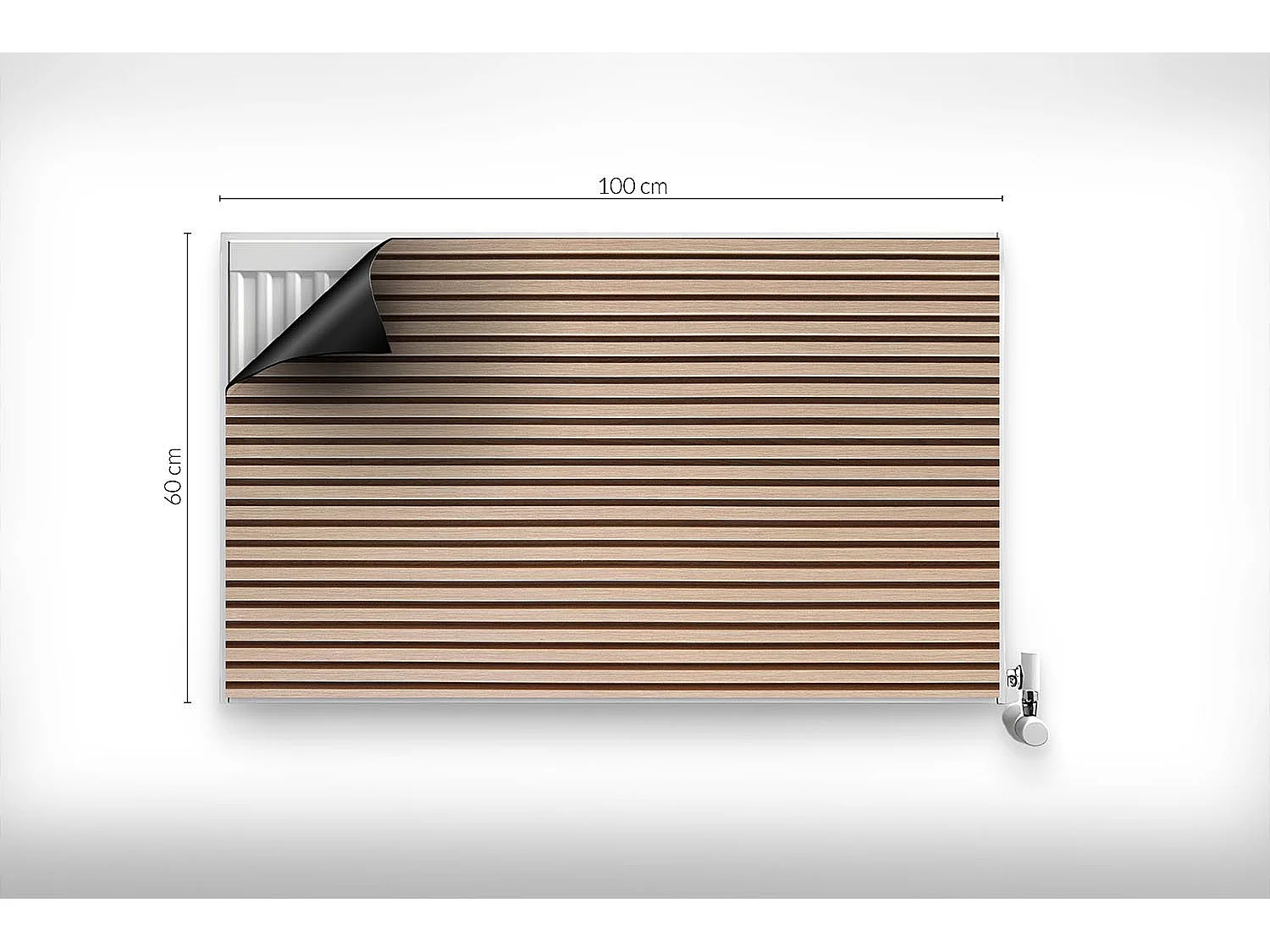 Tapis magnétique pour radiateur - Lattes de niveau - 100x60 cm