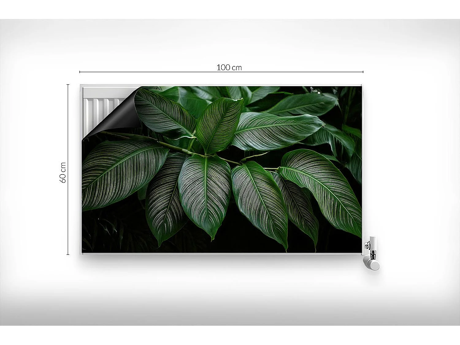 Tapis magnétique pour radiateur - Branche tropicale - 100x60 cm