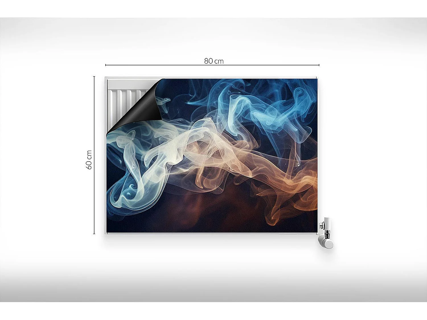 Magnetische Matte für Heizkörper - Farbiger Rauch - 80x60 cm