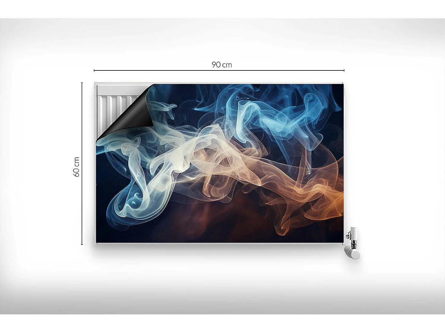 Magnetische Matte für Heizkörper - Farbiger Rauch - 90x60 cm