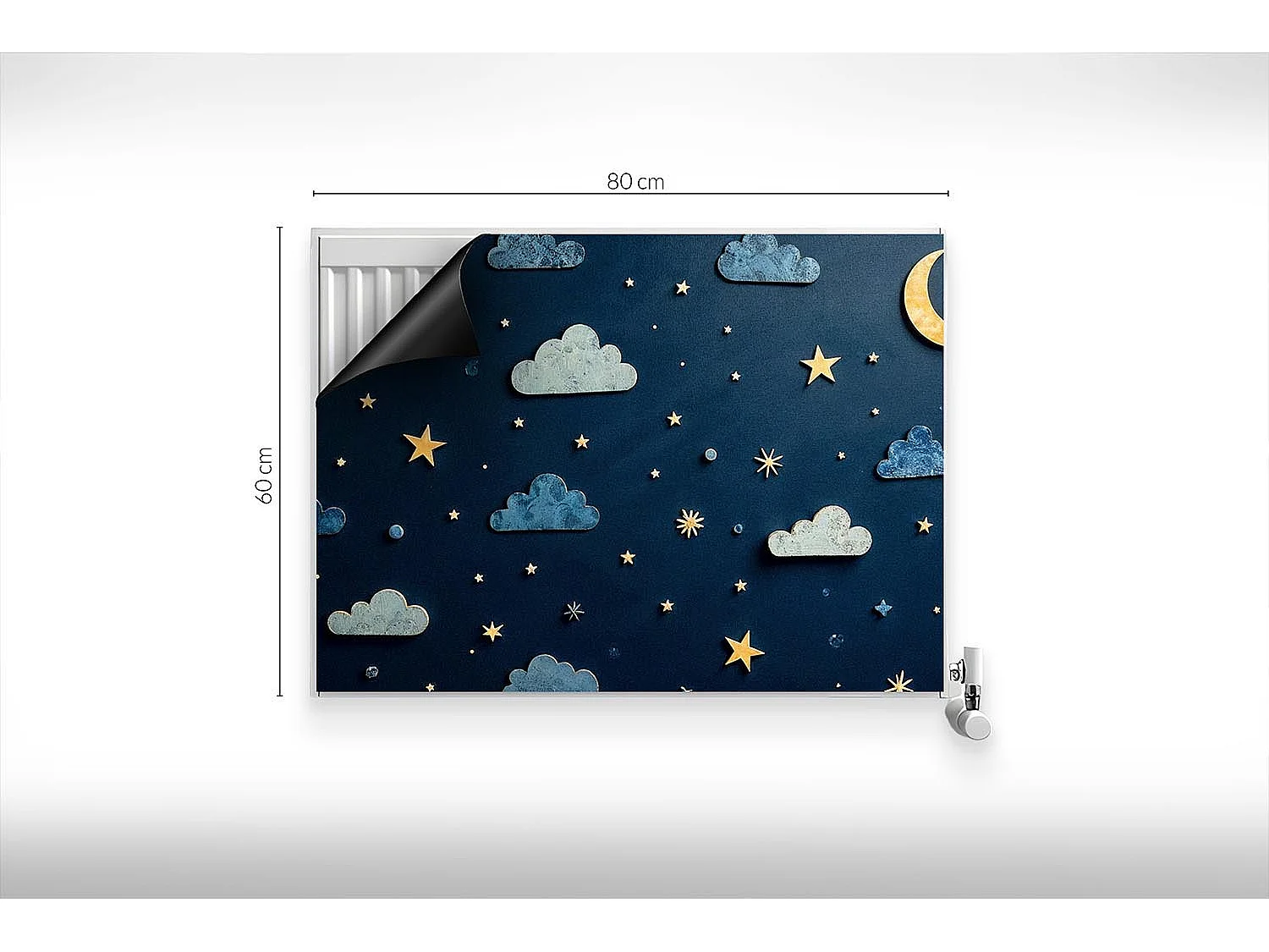 Tapis magnétique pour radiateur - Ciel nocturne - 80x60 cm