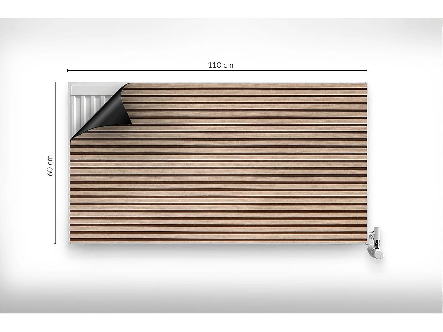 Tapis magnétique pour radiateur - Lattes de niveau - 110x60 cm