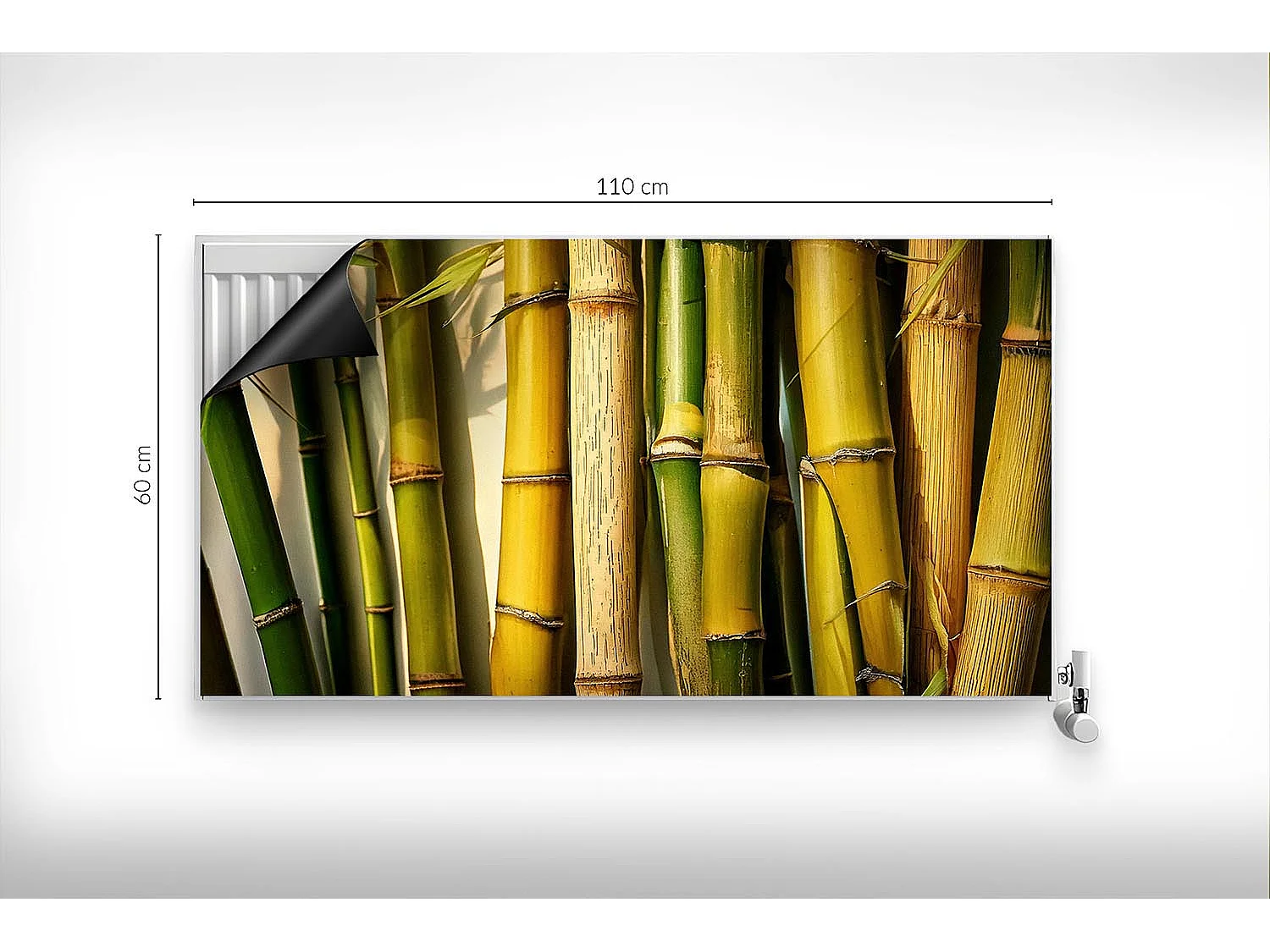 Magnetische Matte für Heizkörper - Bambusstängel - 110x60 cm