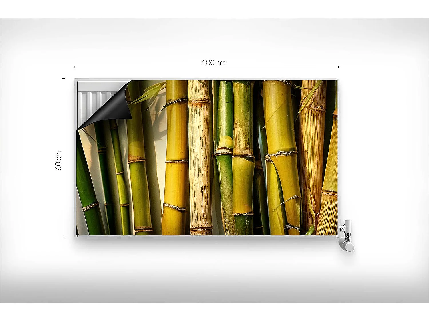 Magnetische Matte für Heizkörper - Bambusstängel - 100x60 cm