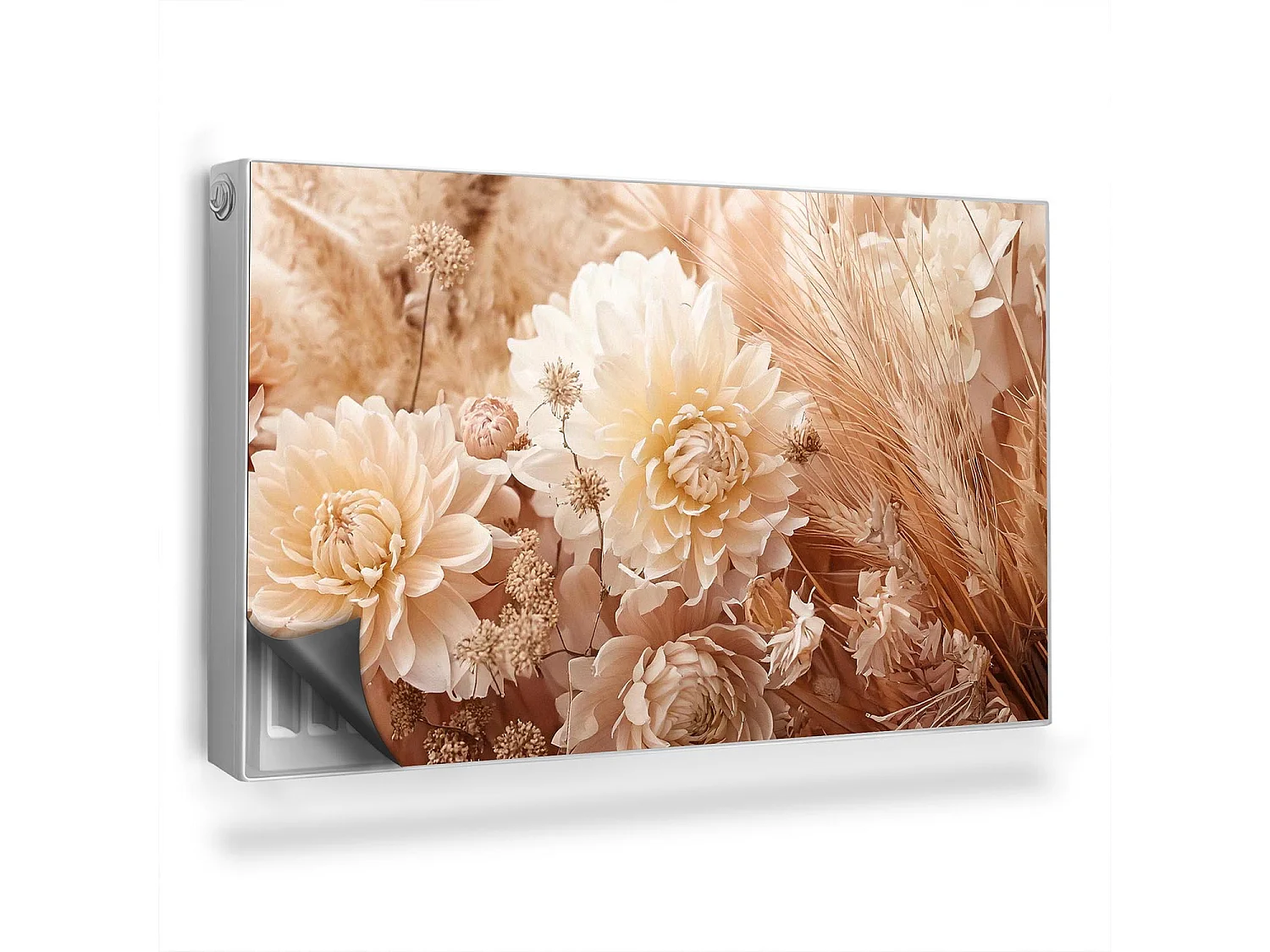 Magnetische mat voor radiator - Boheemse bloemen - 100x60 cm