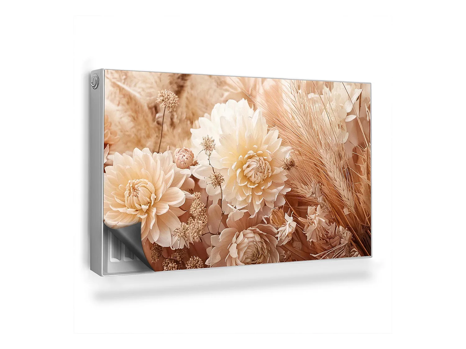 Tapis magnétique pour radiateur - Fleurs bohèmes - 100x60 cm