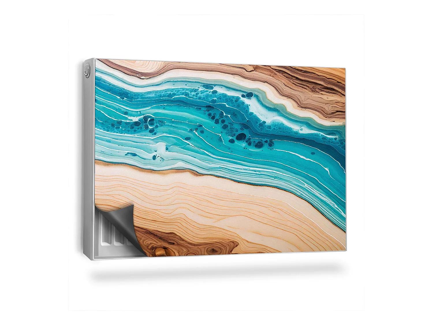 Tapis magnétique pour radiateur - Résine bleue - 90x60 cm