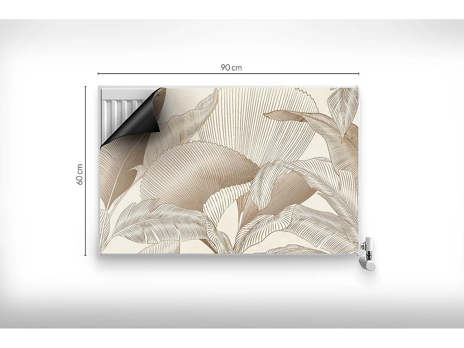 Tapis magnétique pour radiateur - Modèles de feuilles - 90x60 cm