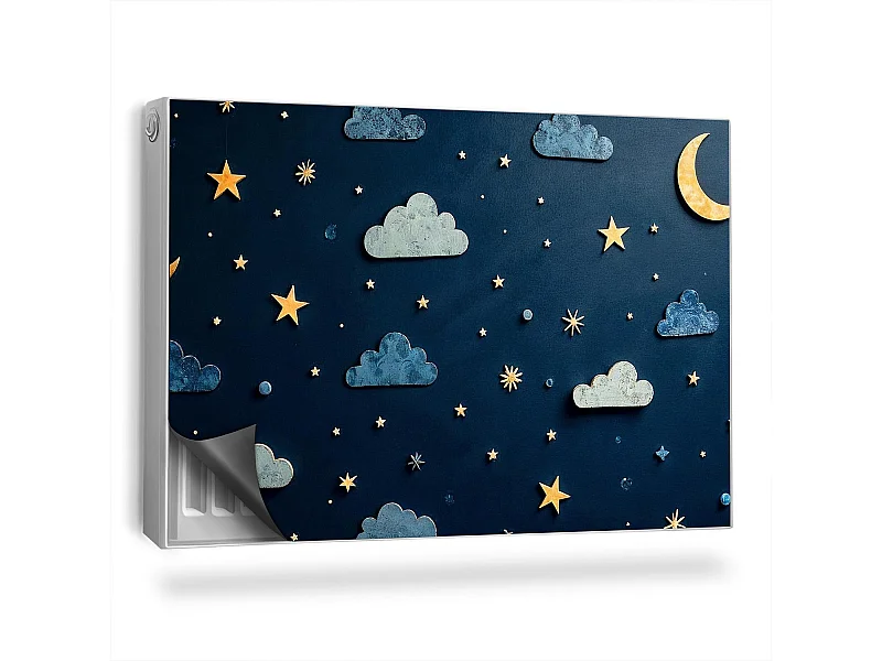 Magnetische mat voor radiator - Nachtelijke hemel - 90x60 cm