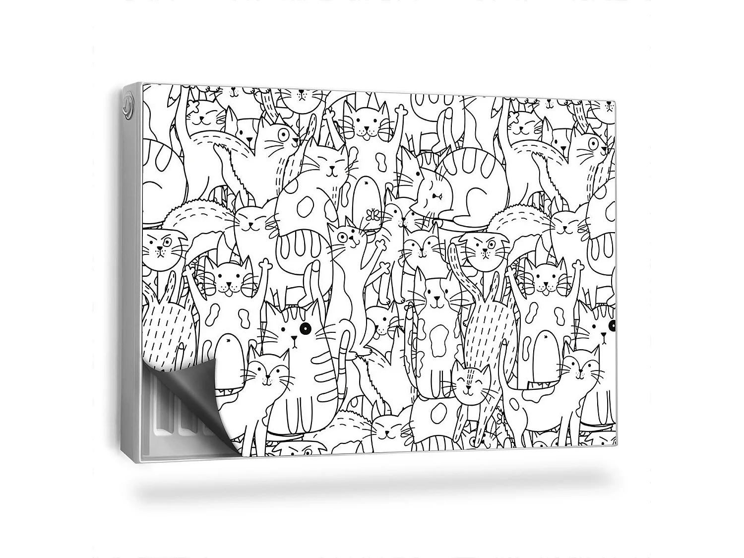 Magnetische Matte für Heizkörper - Lustige Katzen - 90x60 cm