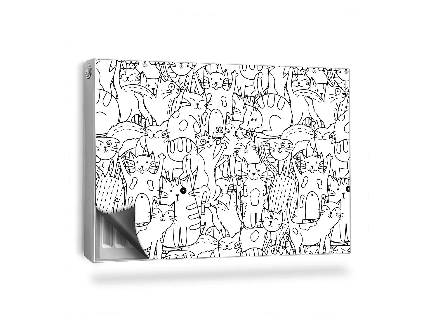 Tapis magnétique pour radiateur - Chats comiques - 90x60 cm