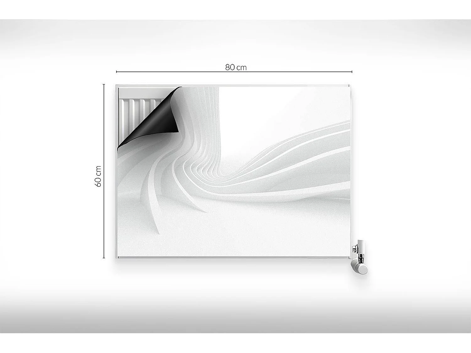 Magnetische Matte für Heizkörper - Geometrische Wellen - 80x60 cm