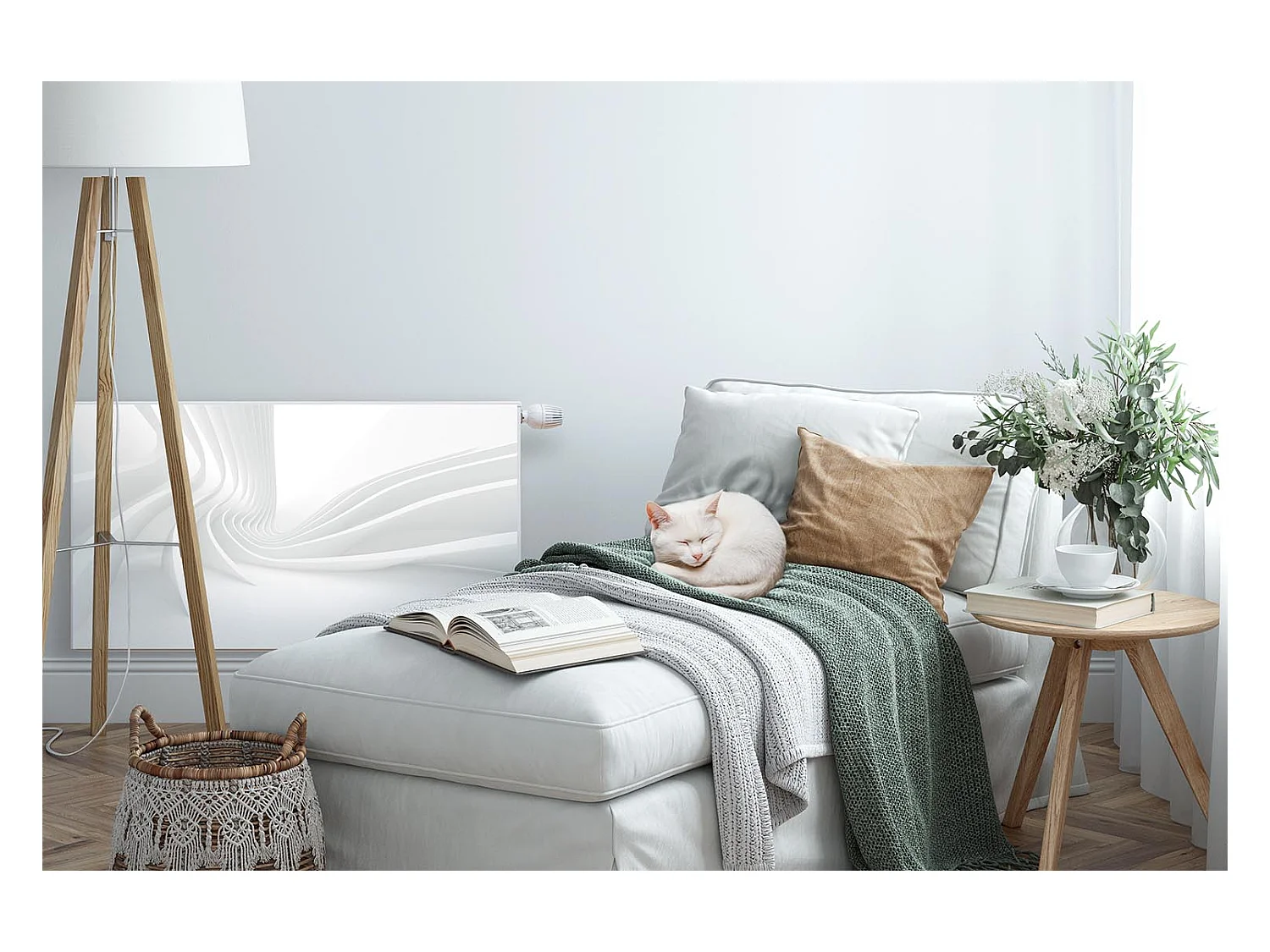 Tapis magnétique pour radiateur - Ondes géométriques - 80x60 cm