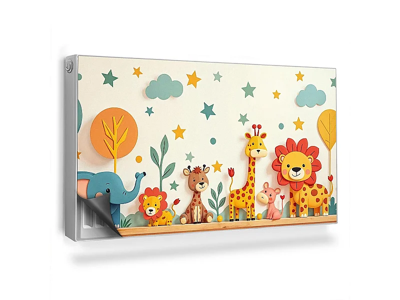 Magnetische Matte für Heizkörper - Pastelltiere - 110x60 cm