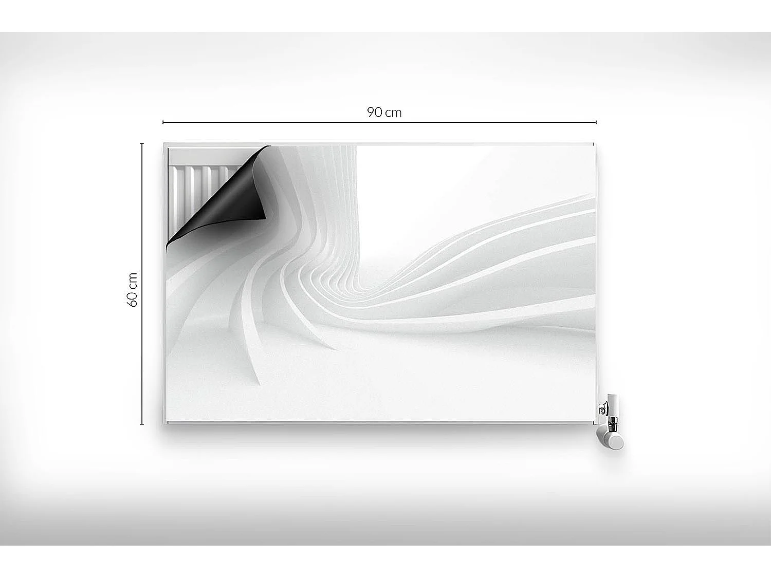 Magnetische mat voor radiator - Geometrische golven - 90x60 cm