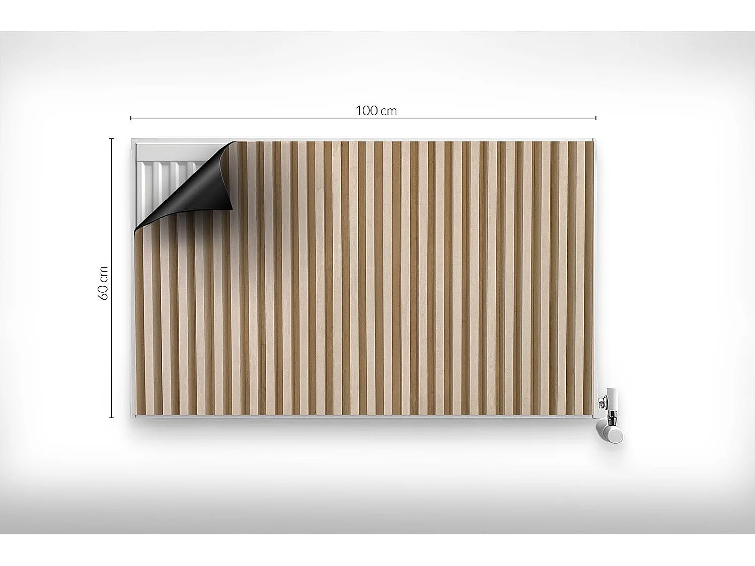 Magnetische mat voor radiator - Verticale lamellen - 100x60 cm