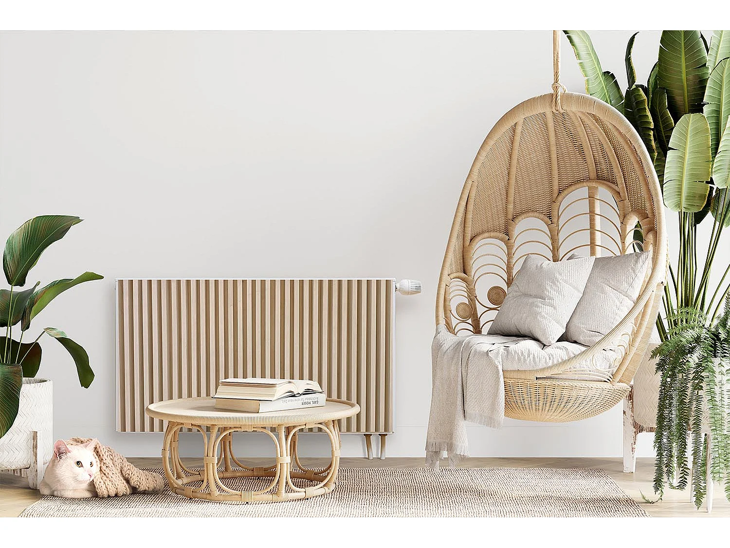 Tapis magnétique pour radiateur - Lattes verticales - 100x60 cm