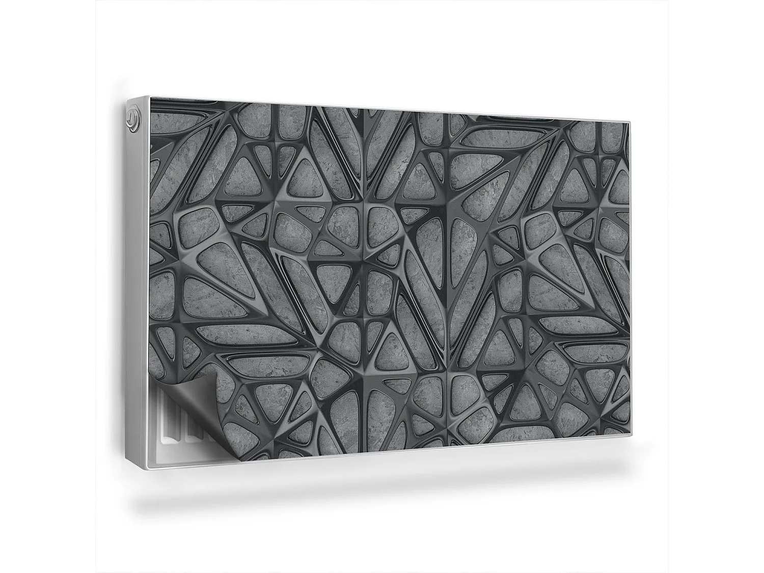 Magnetische Matte für Heizkörper - Metallische Abstraktion - 100x60 cm