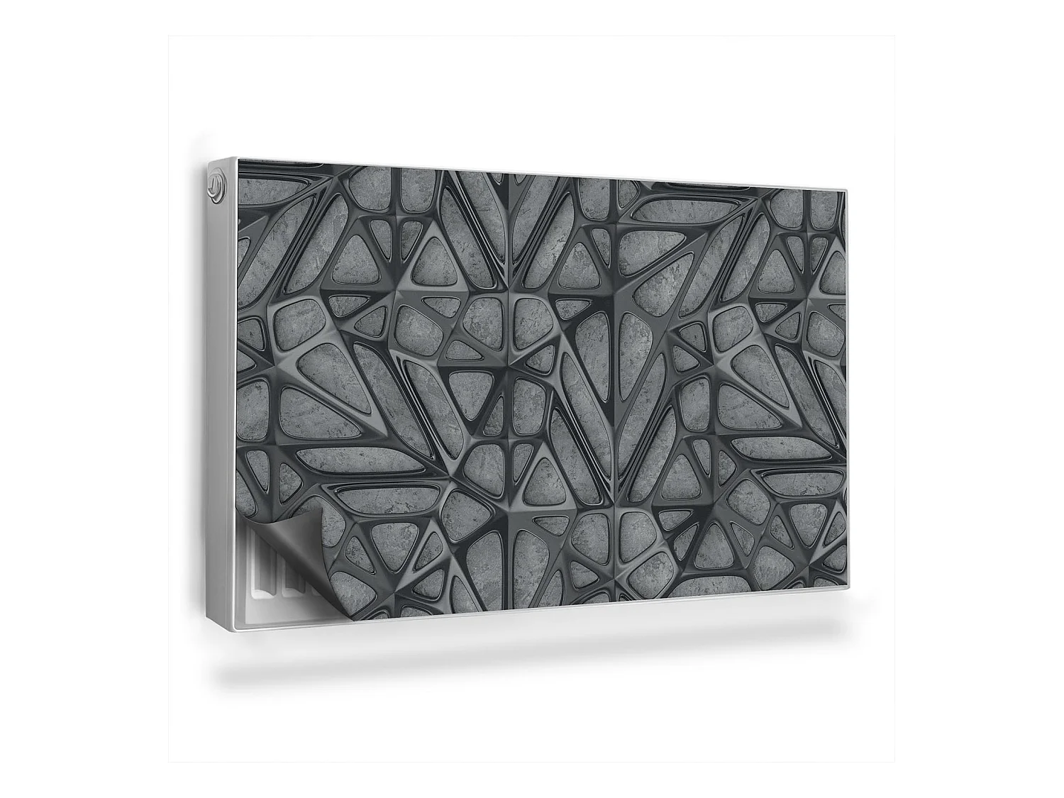 Tapis magnétique pour radiateur - Abstraction métallique - 100x60 cm