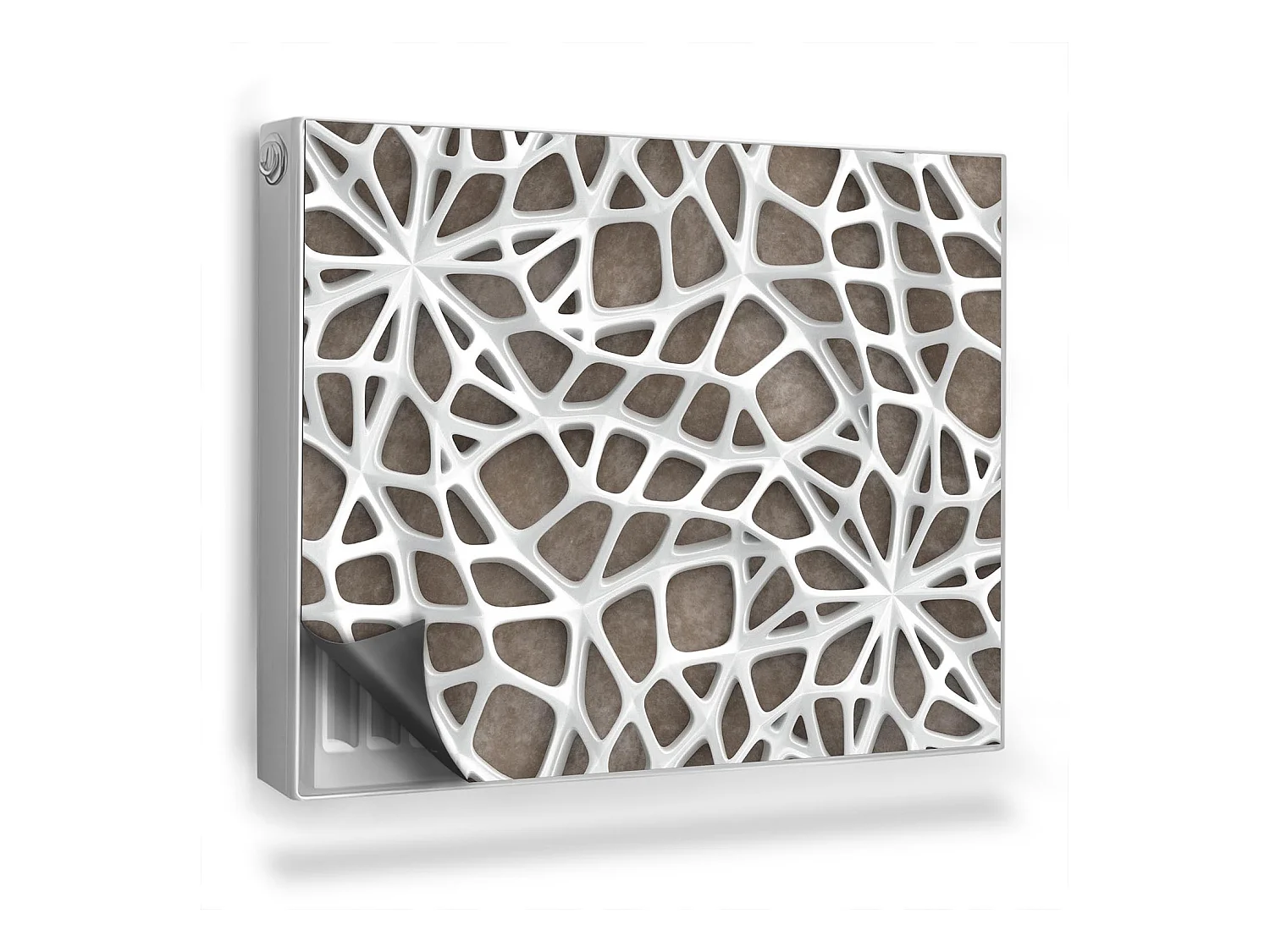 Tapis magnétique pour radiateur - Toile d'araignée - 80x60 cm