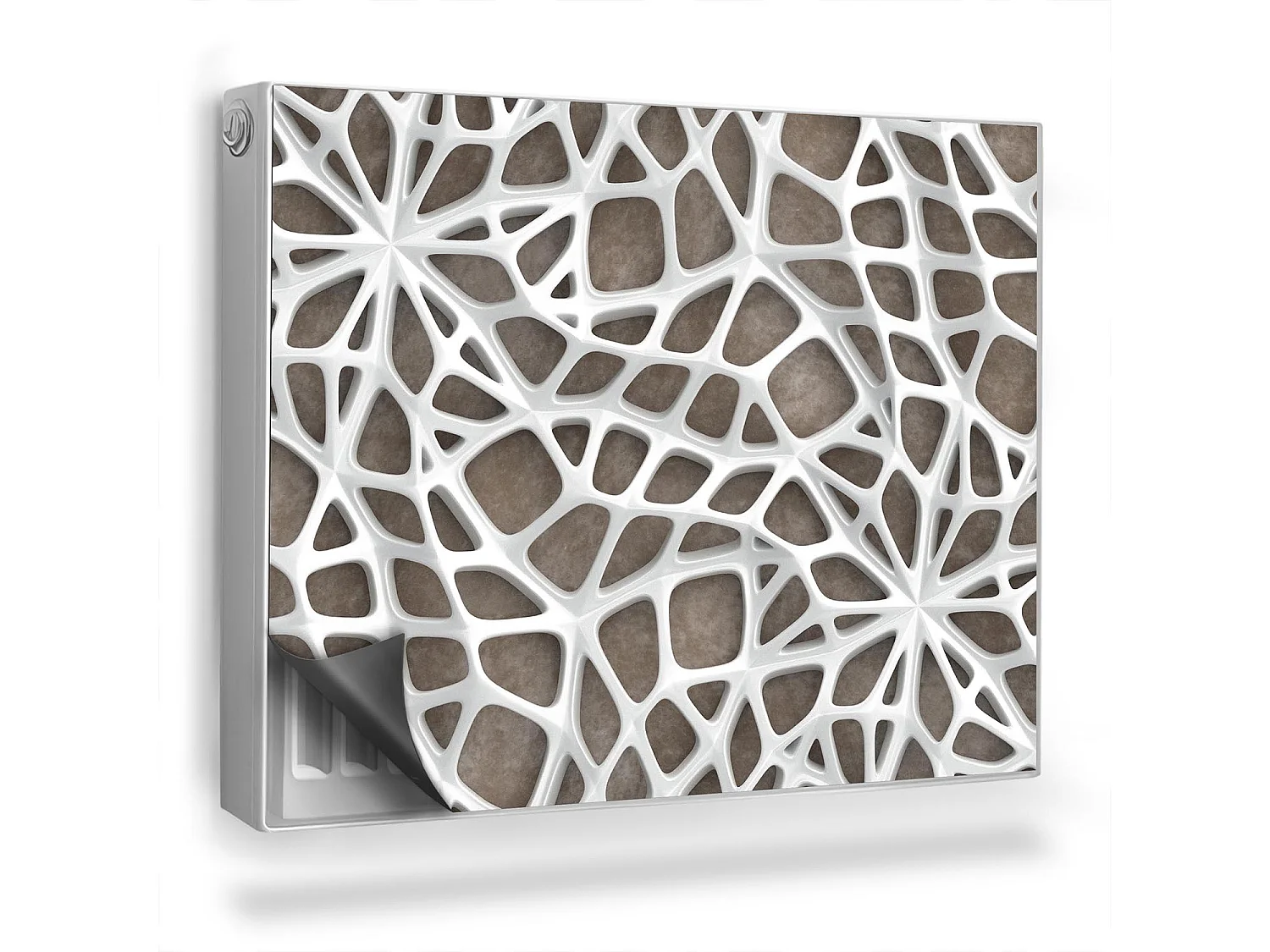 Tapis magnétique pour radiateur - Toile d'araignée - 80x60 cm