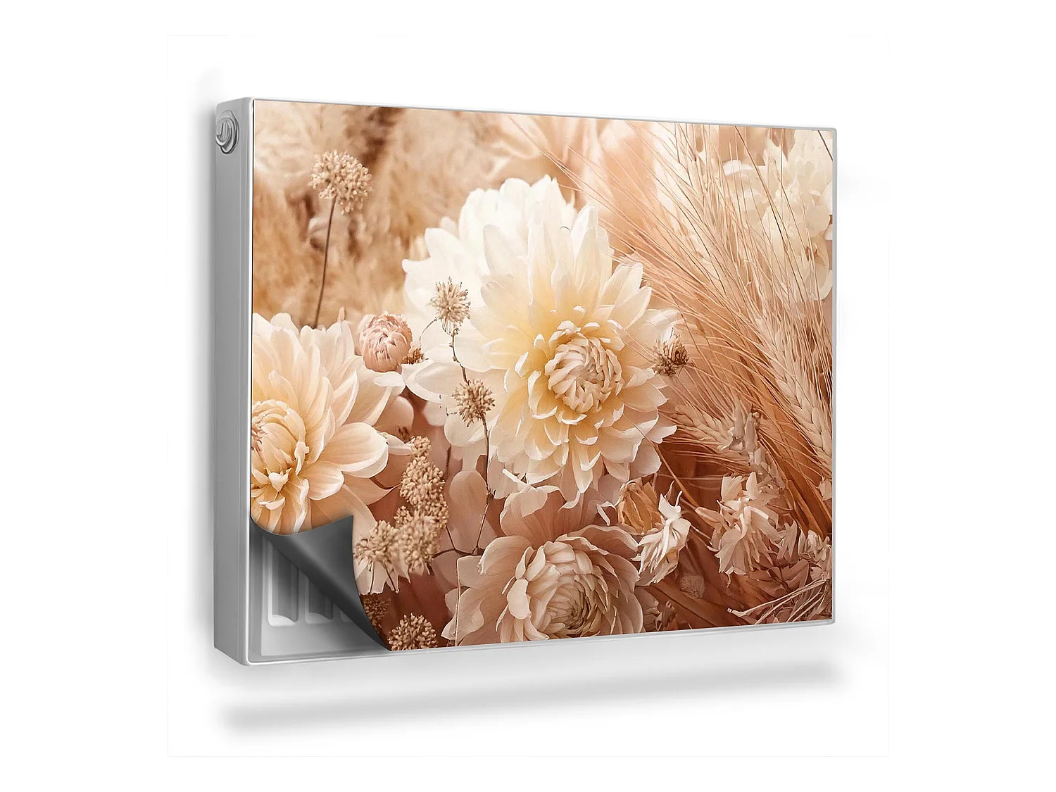 Tapis magnétique pour radiateur - Fleurs bohèmes - 80x60 cm