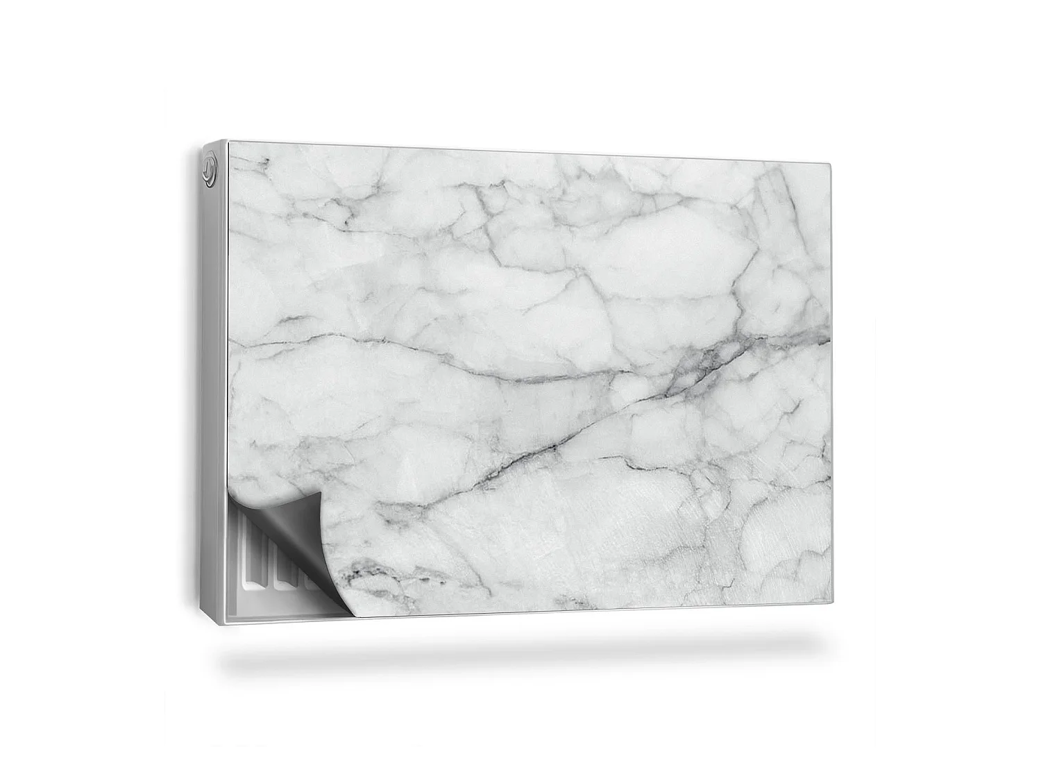 Magnetische mat voor radiator - Gebarsten marmer - 90x60 cm