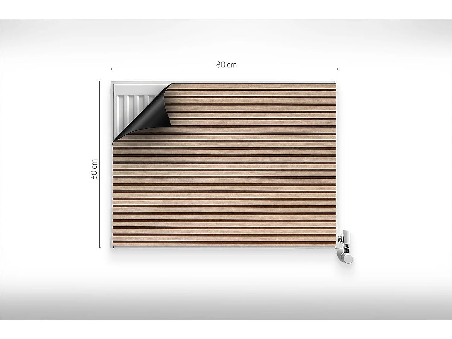 Magnetische Matte für Heizkörper - Horizontale Lamellen - 80x60 cm