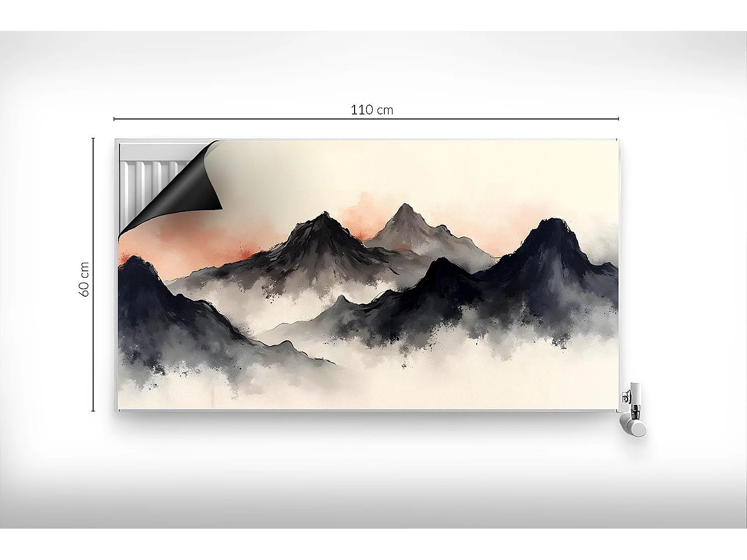 Magnetische Matte für Heizkörper - Japanische Steine - 110x60 cm