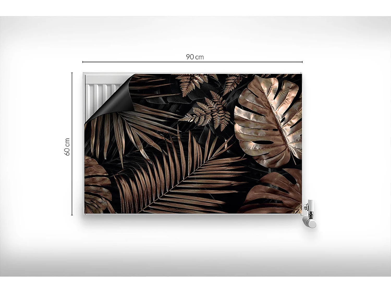 Tapis magnétique pour radiateur - Feuilles dorées - 90x60 cm