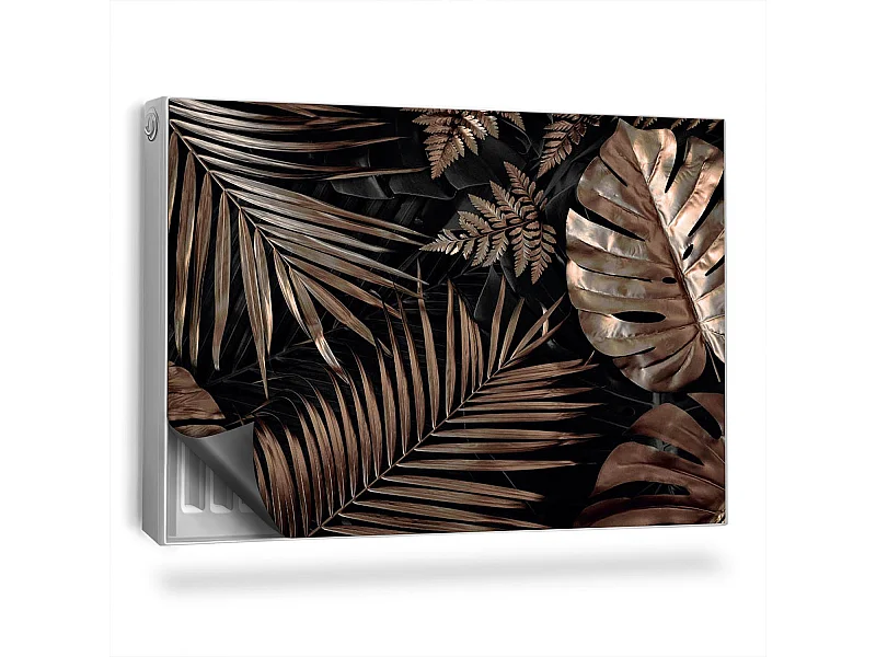 Tapete magnético para radiador - Hojas doradas - 90x60 cm