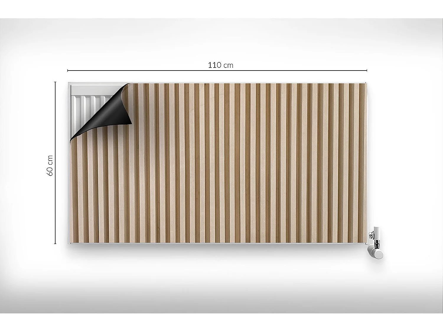 Magnetische mat voor radiator - Verticale lamellen - 110x60 cm