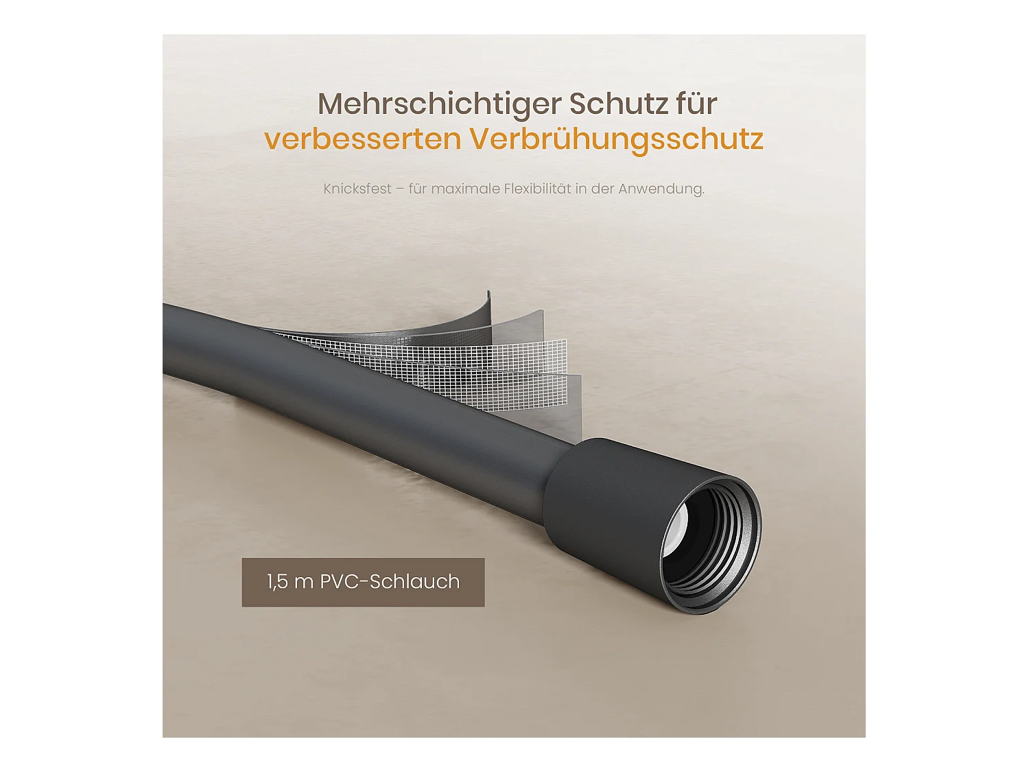 EMKE Thermostat-Duschsäule – Matt Anthrazit, einstellbarer Wasserfluss, separates minimalistisches Design, 3-funktionale Handbrause, Duschset