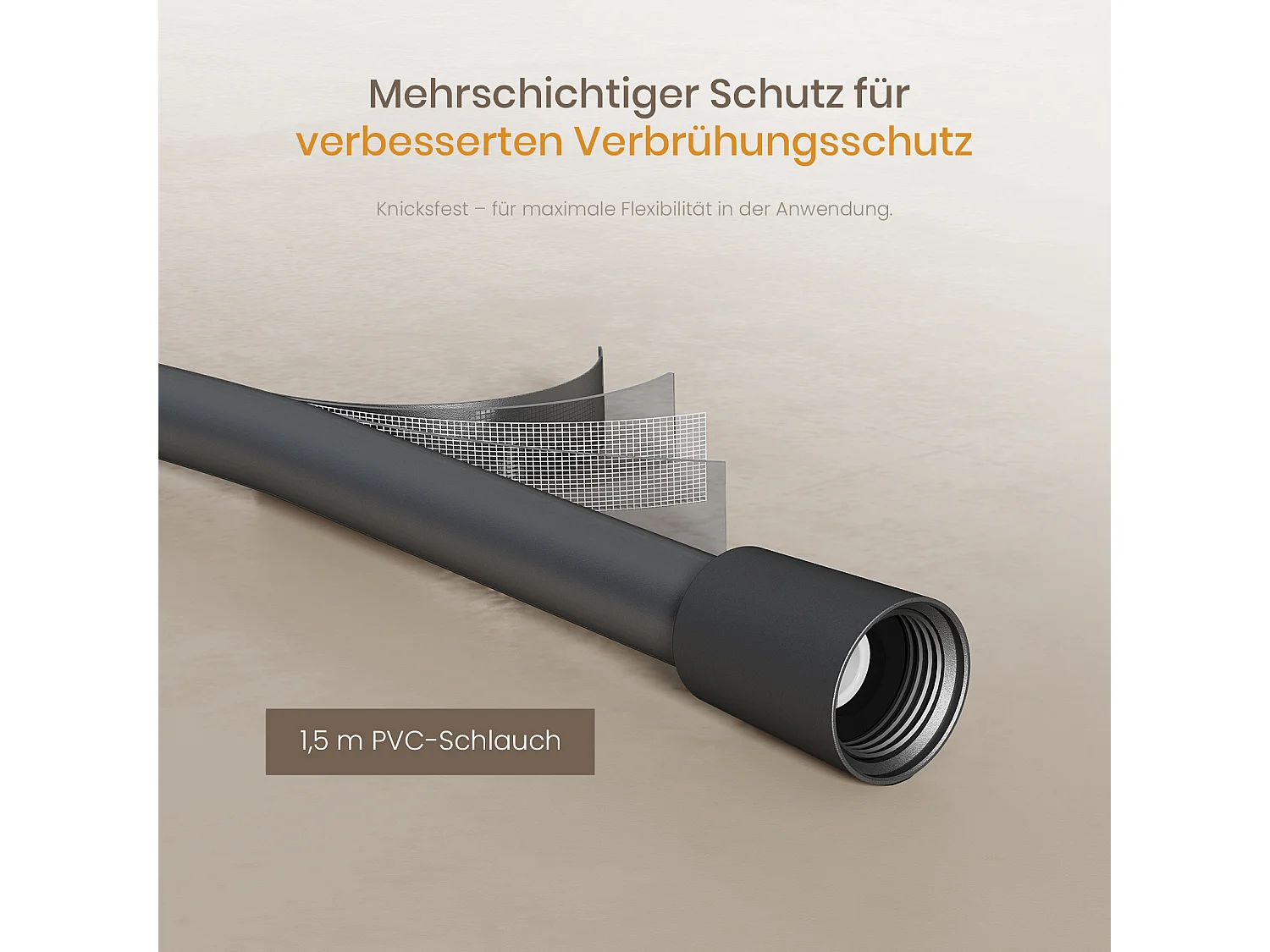 EMKE Thermostat-Duschsäule – Matt Anthrazit, einstellbarer Wasserfluss, separates minimalistisches Design, 3-funktionale Handbrause, Duschset