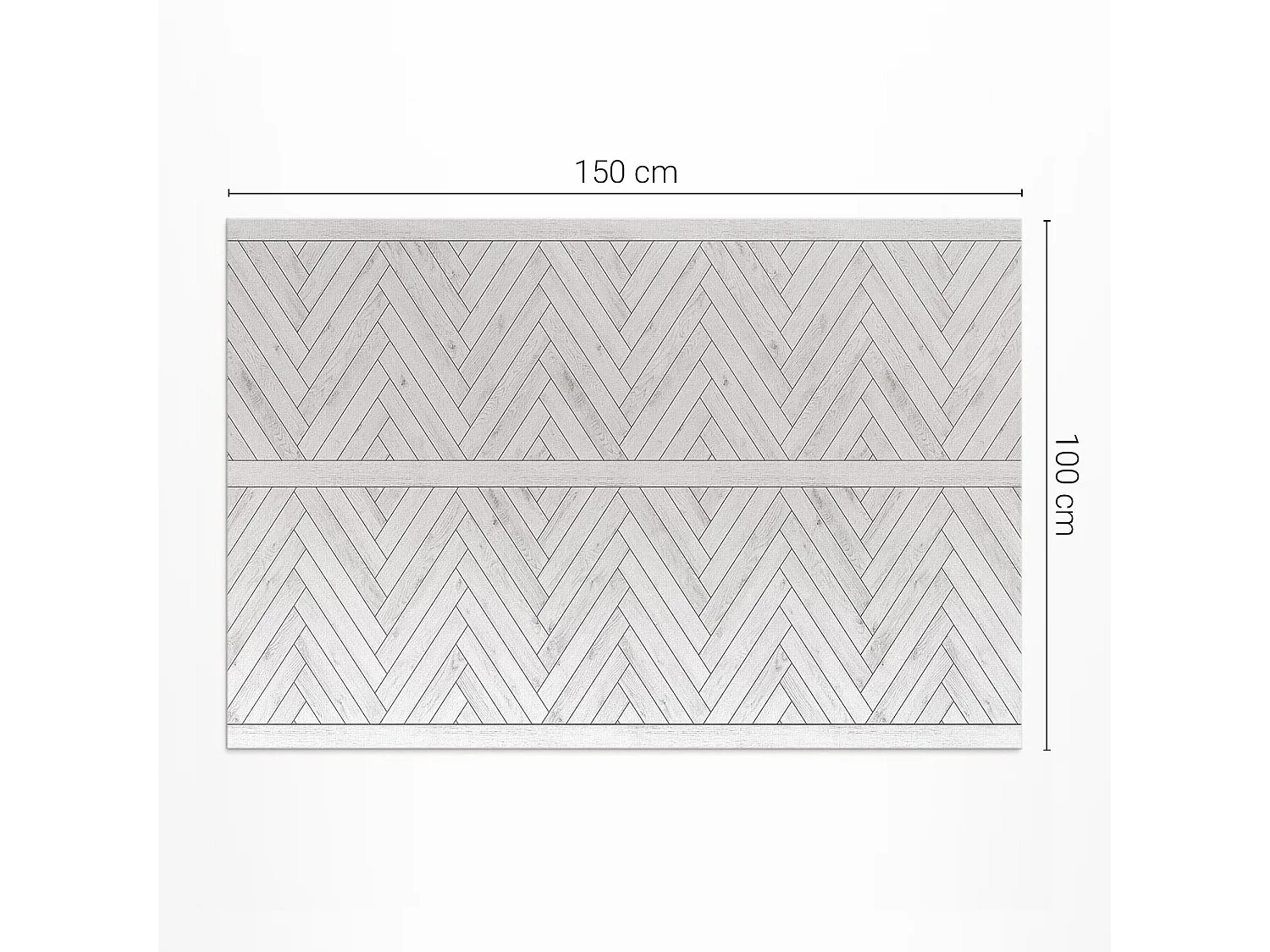 Tapis vinyle pour l'extérieur, Moquette d'extérieur Planches à chevrons - 100x150 cm