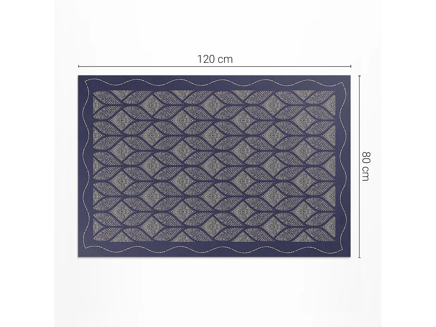 Vinylteppich für den Außenbereich, Außenteppich Geometrisches Gewebe - 80x120 cm