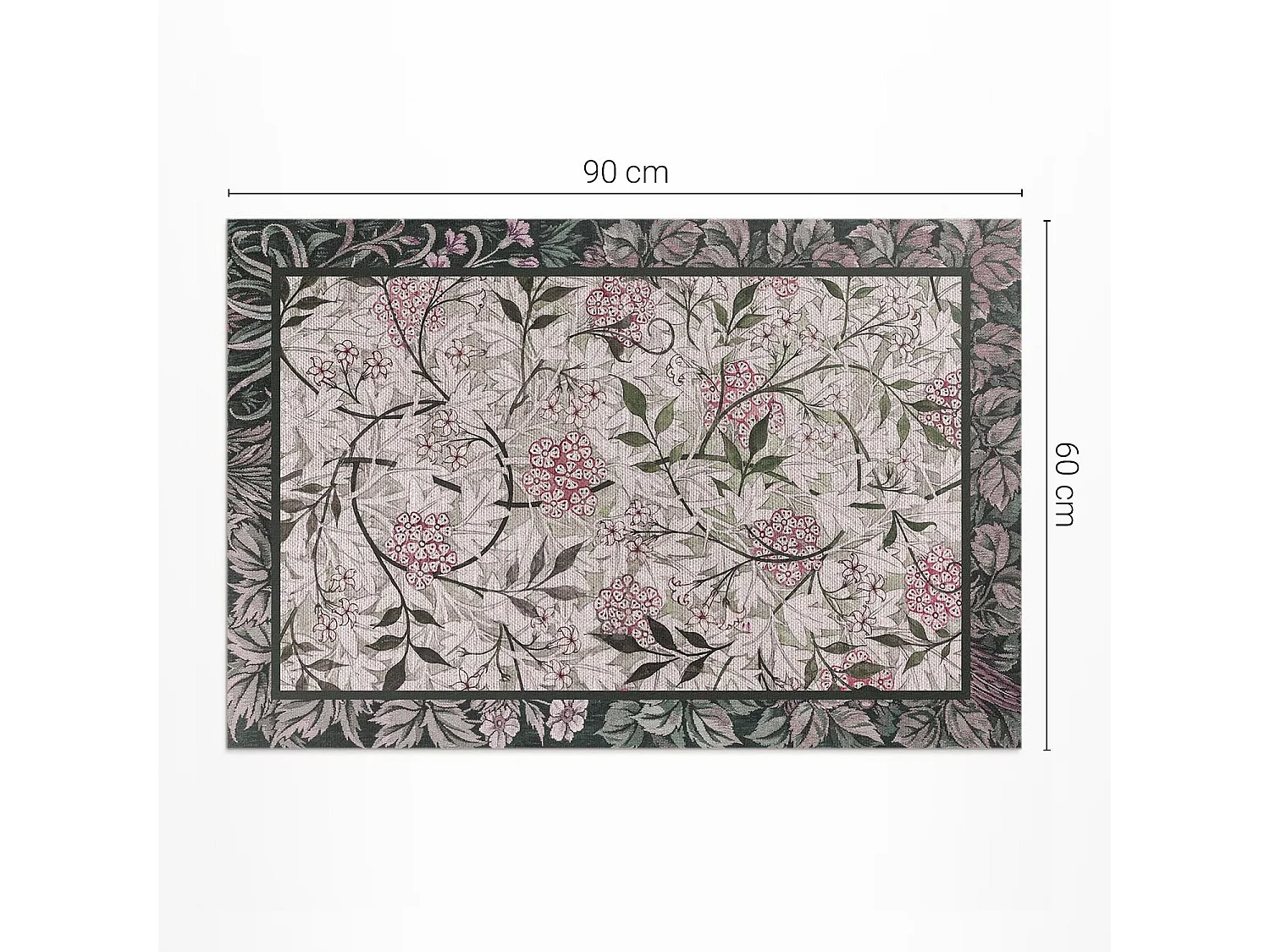 Vinylteppich für den Außenbereich, Außenteppich Jasmin-Skizze - 60x90 cm