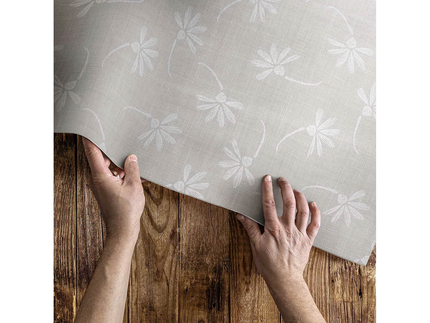 Vinylteppich für den Außenbereich, Außenteppich Zarte Blumen - 60x90 cm