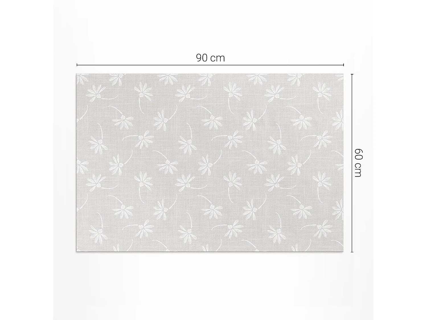 Vinylteppich für den Außenbereich, Außenteppich Zarte Blumen - 60x90 cm