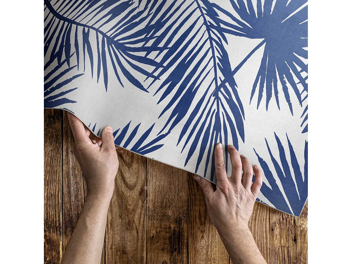 Vinylteppich für den Außenbereich, Außenteppich Monochrome Blätter - 80x120 cm