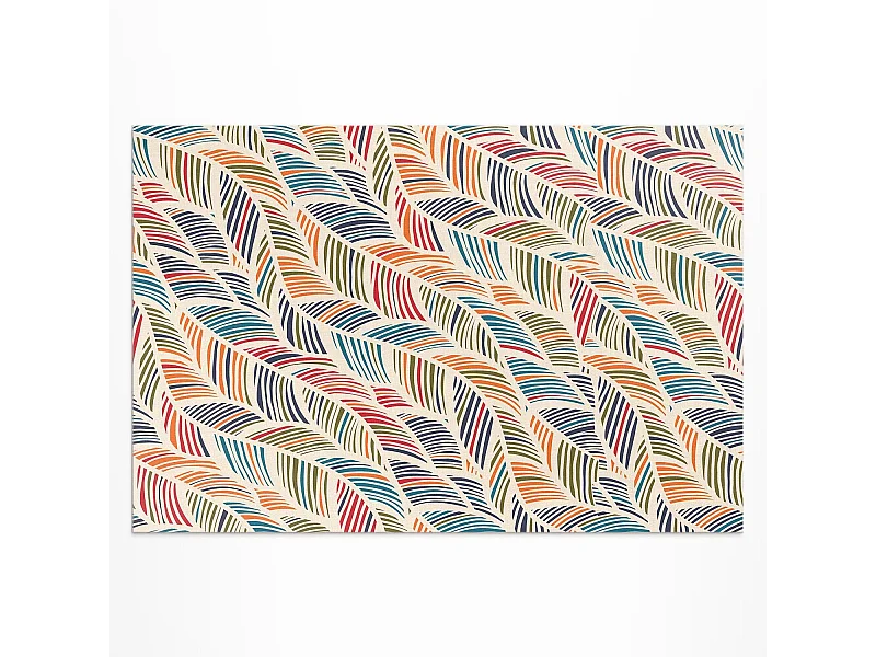 Tapis vinyle pour l'extérieur, Moquette d'extérieur Feuilles colorées - 100x150 cm