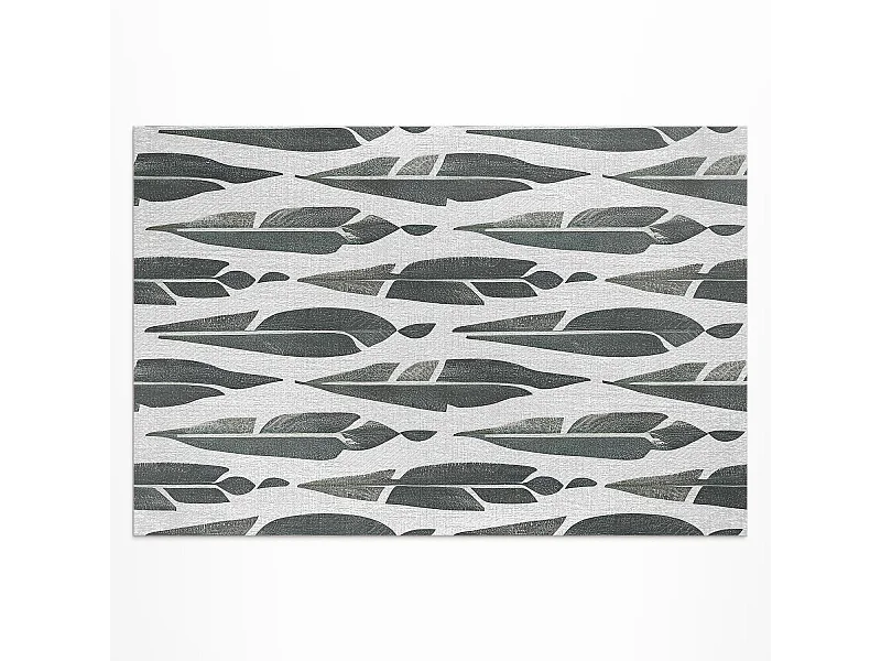 Tapis vinyle pour l'extérieur, Moquette d'extérieur Plumes peintes - 120x180 cm