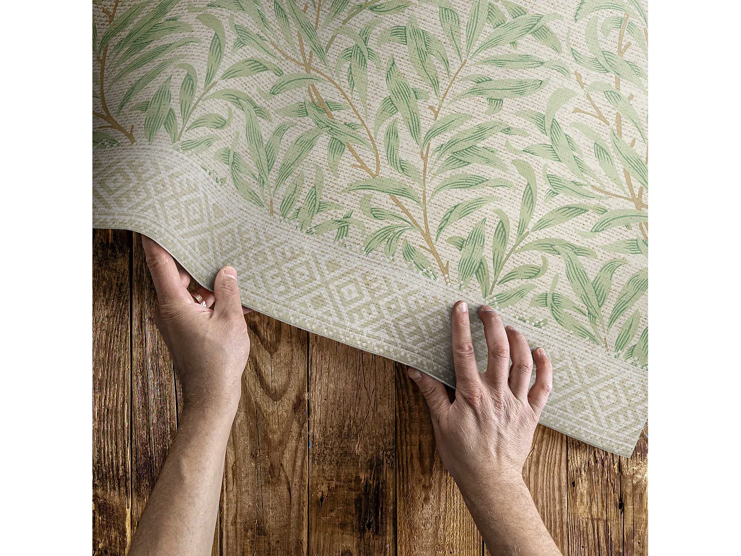 Vinylteppich für den Außenbereich, Außenteppich Blätter, Illustration - 140x210 cm