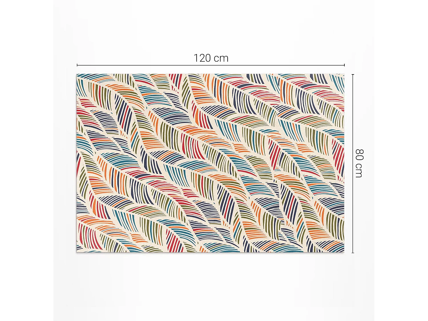 Tapis vinyle pour l'extérieur, Moquette d'extérieur Feuilles colorées - 80x120 cm