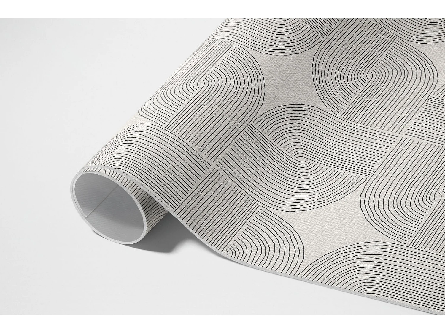 Vinyl tapijt voor buiten, Buitenkleed Lineair vlechtpatroon - 80x120 cm